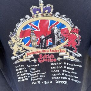 Bloomingdale Rajun Bull Band 2010 England Tour T Shirt Size Medium 19x24 Black